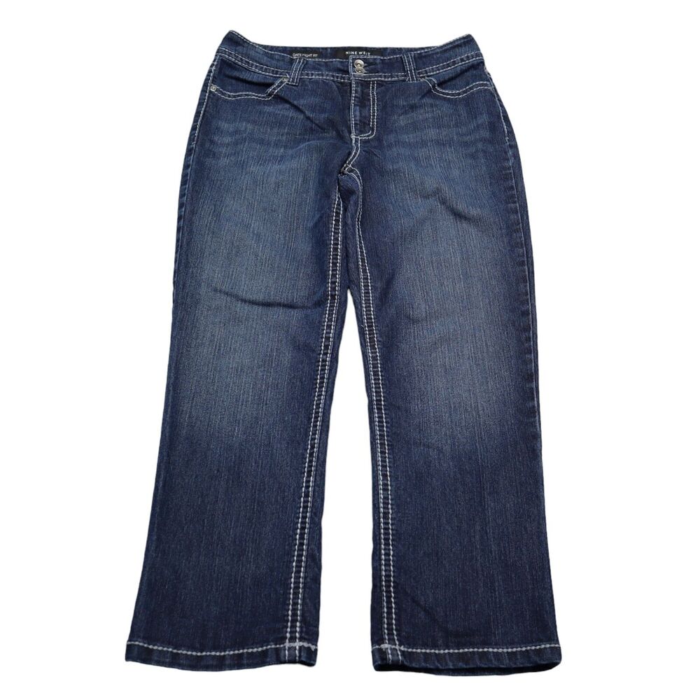 Nine West Jeans Womens 28 Blue Mid Rise Date Night Fit Casual Pants